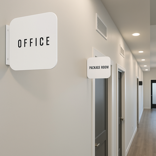 Enseigne Drapeau Eco - Coins arrondis Enseigneup