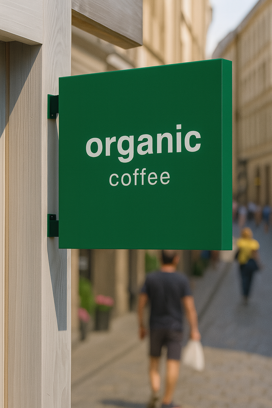 Enseigne drapeau éco - Télescopique Enseigneup