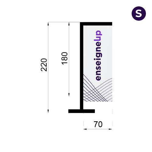 Drapeaux Publicitaires Rectangulaire Enseigneup