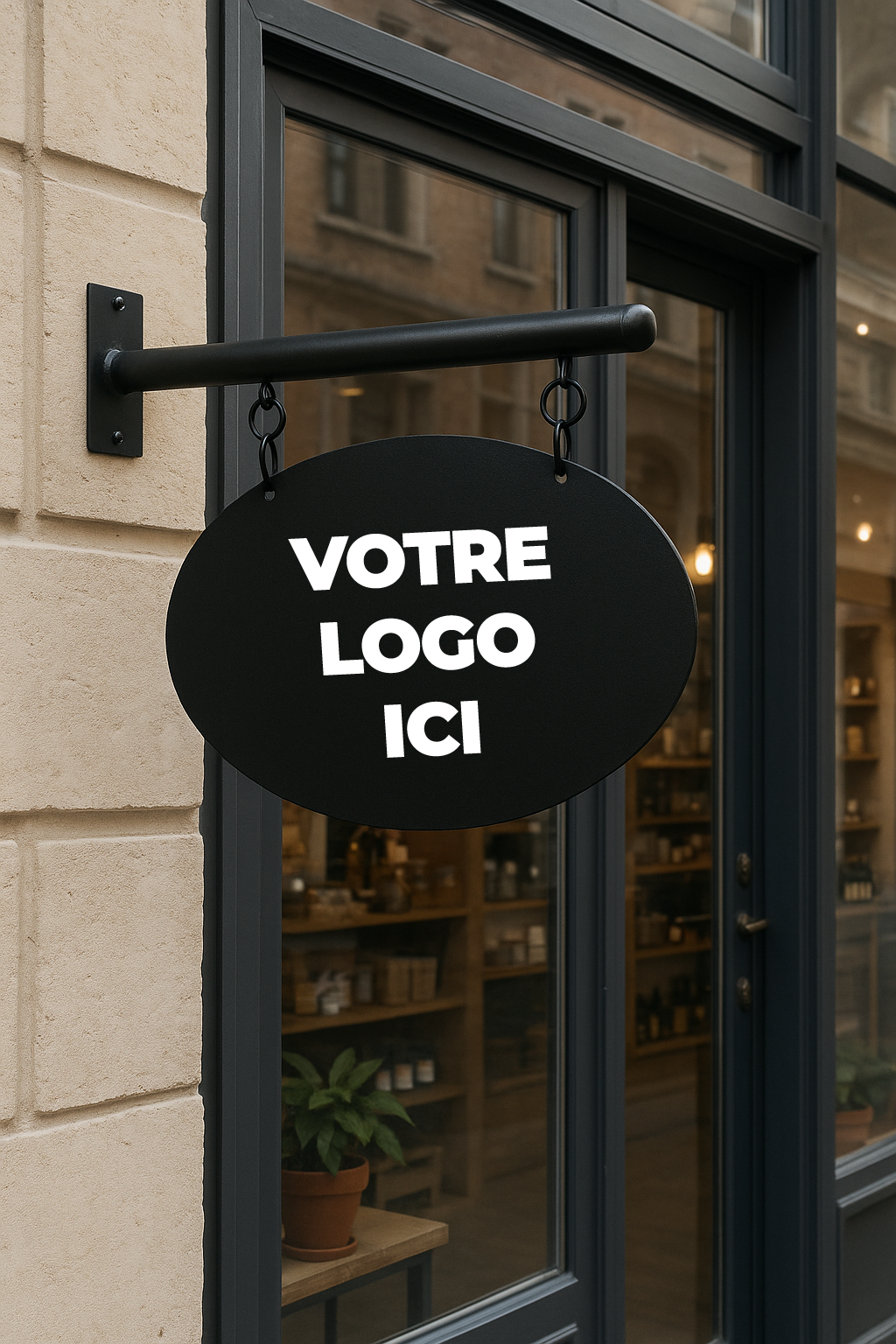 Enseigne drapeau suspendu - Élégante Enseigneup