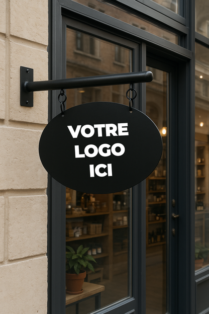 Enseigne drapeau suspendu - Élégante Enseigneup