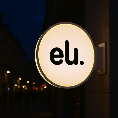 Enseigne Drapeau Lumineuse Ronde Enseigneup