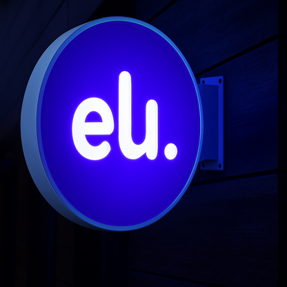 Enseigne Drapeau Lumineuse Ronde Enseigneup